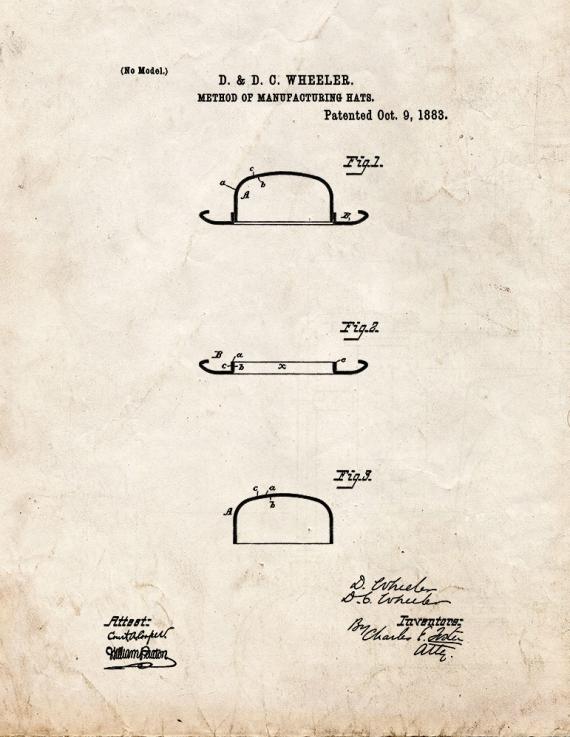 Hat Patent Print