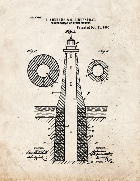 Lighthouse Patent Print