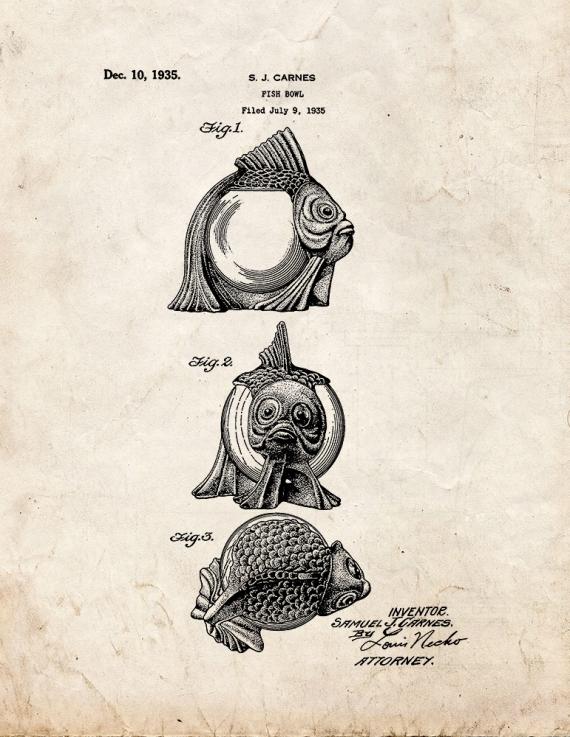 Fish Bowl Patent Print