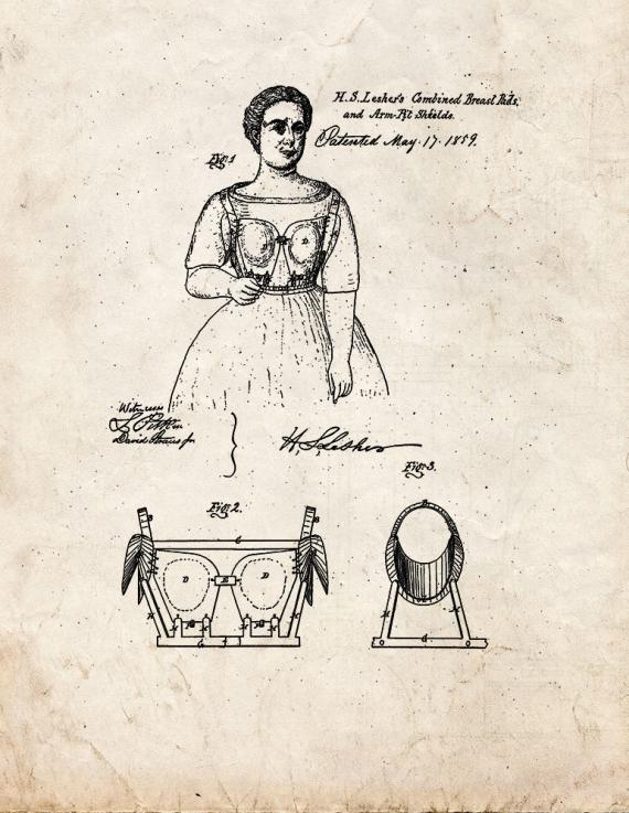 Breast-Pad And Perspiration-Shield Patent Print