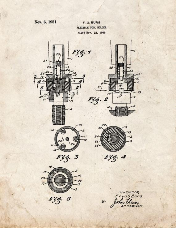 Flexible Toolholder Patent Print
