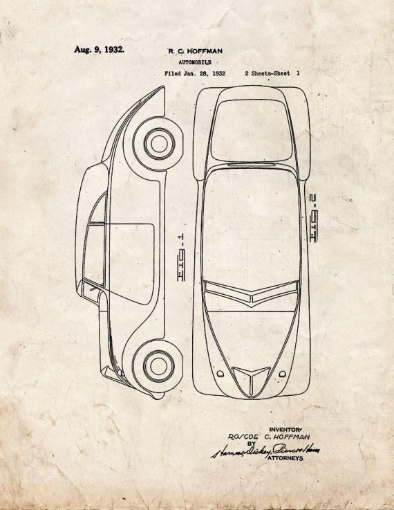 Automobile Patent Print