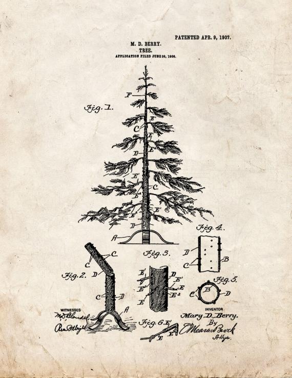 Christmas Tree Patent Print