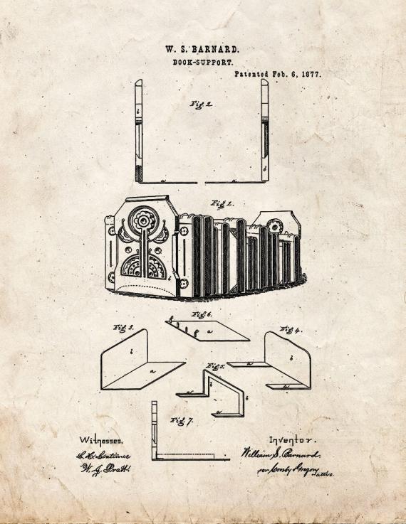 Book Support Patent Print