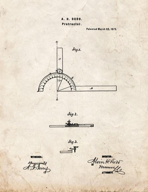 Protractor Patent Print