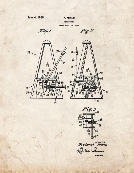 Metronome Patent Print