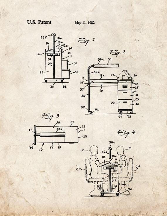 Manicure Table Patent Print
