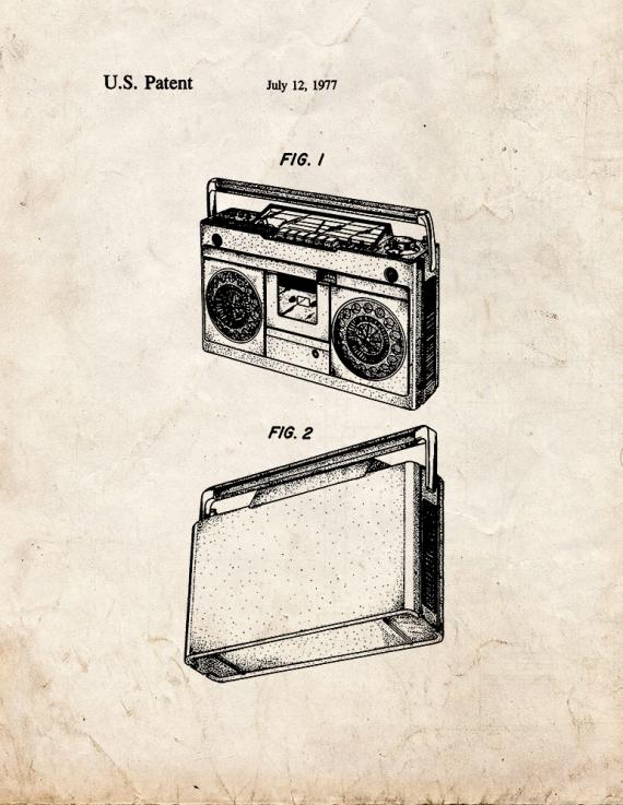 Boombox Patent Print