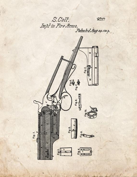 Improvement In firearms And In The apparatus Used Therewith Patent Print