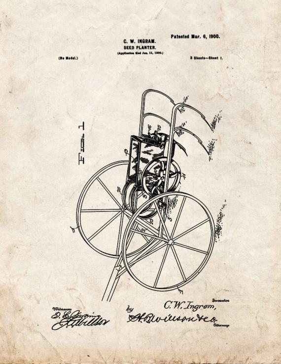 Seed-planter Patent Print