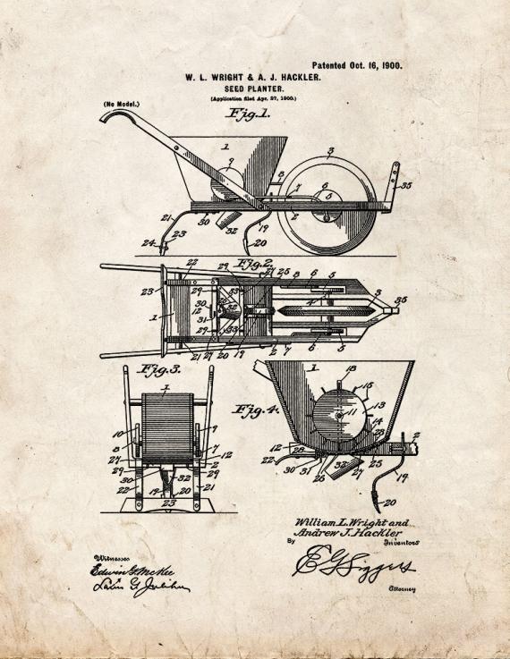 Seed-planter Patent Print