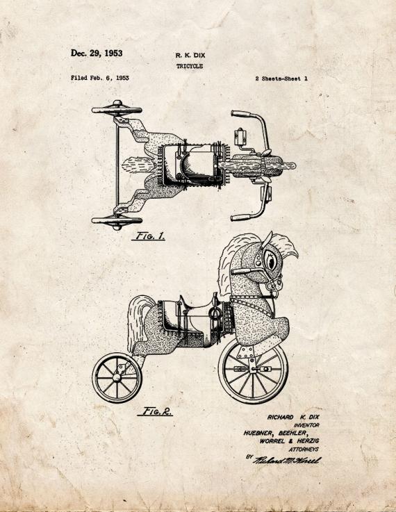 Tricycle Patent Print