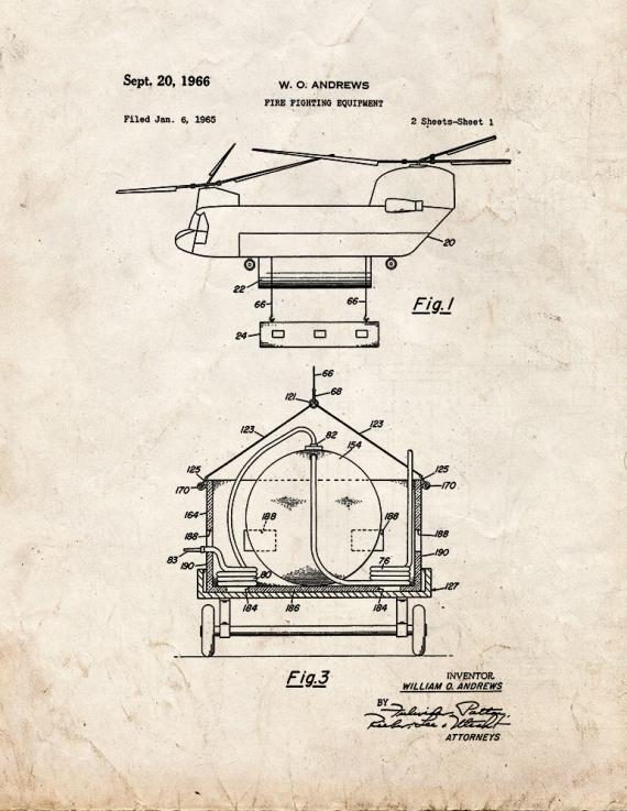 Fire Fighting Equipment Patent Print