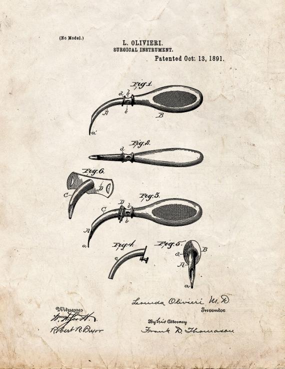 Surgical Instrument Patent Print
