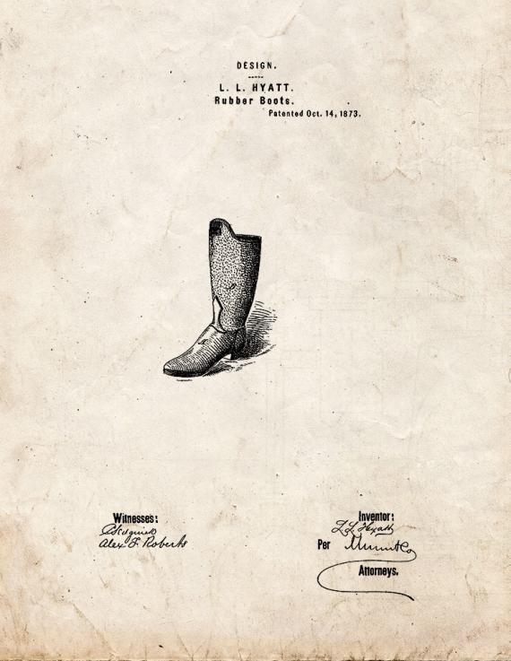 Rubber Boot Patent Print