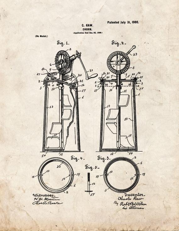 Churn Patent Print