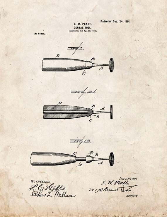 Dental Tool Patent Print