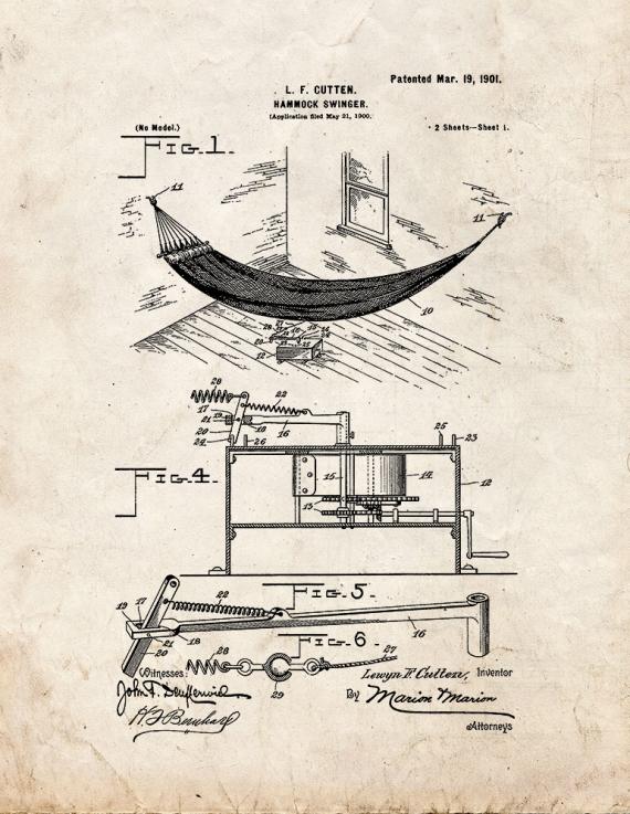 Hammock Patent Print