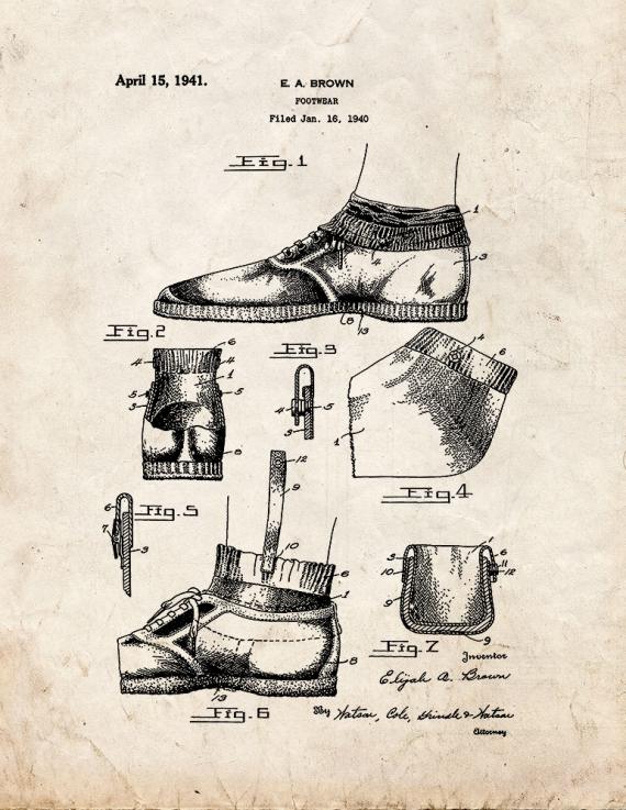 Footwear Patent Print