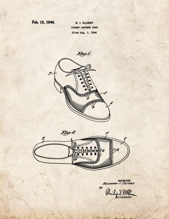 Patent Leather Shoe Patent Print
