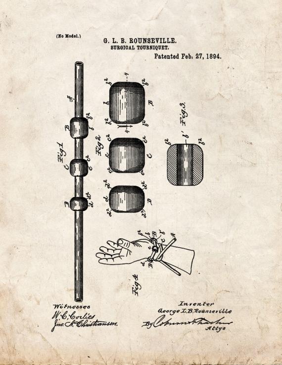 Surgical Tourniquet Patent Print
