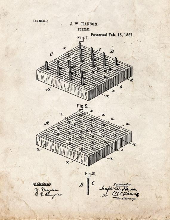 Puzzle Game Patent Print