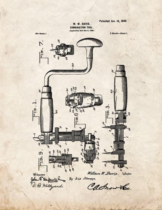 Combination Tool Patent Print