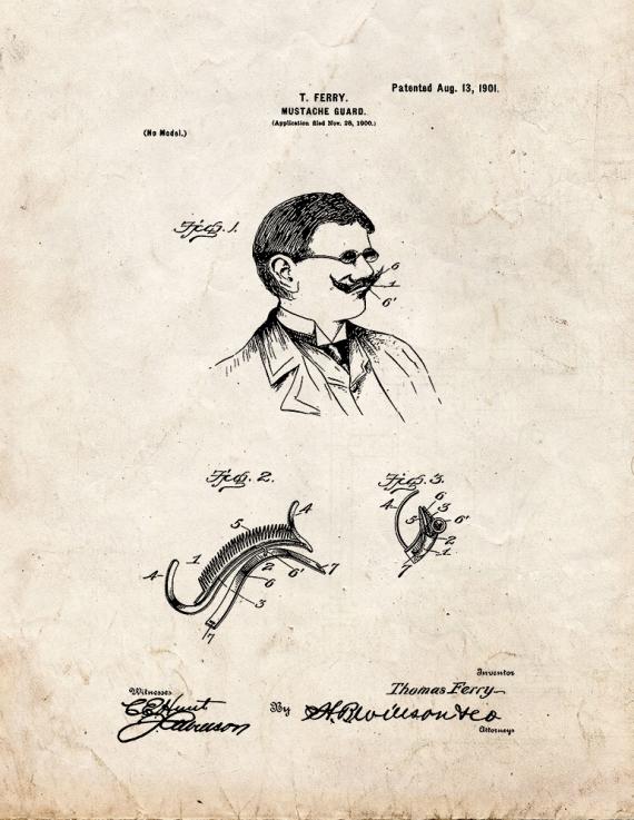 Mustache-guard Patent Print
