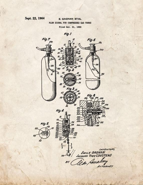Flow Signal For Compressed Gas Tanks Patent Print