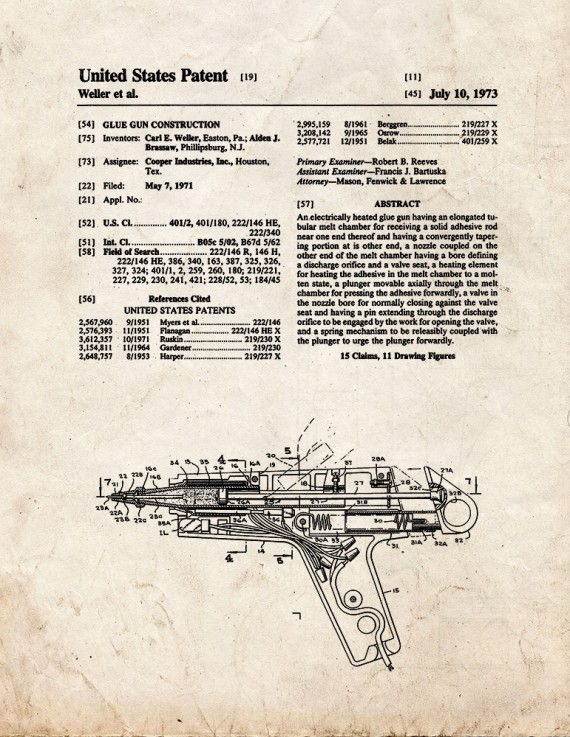 Glue Gun Patent Print