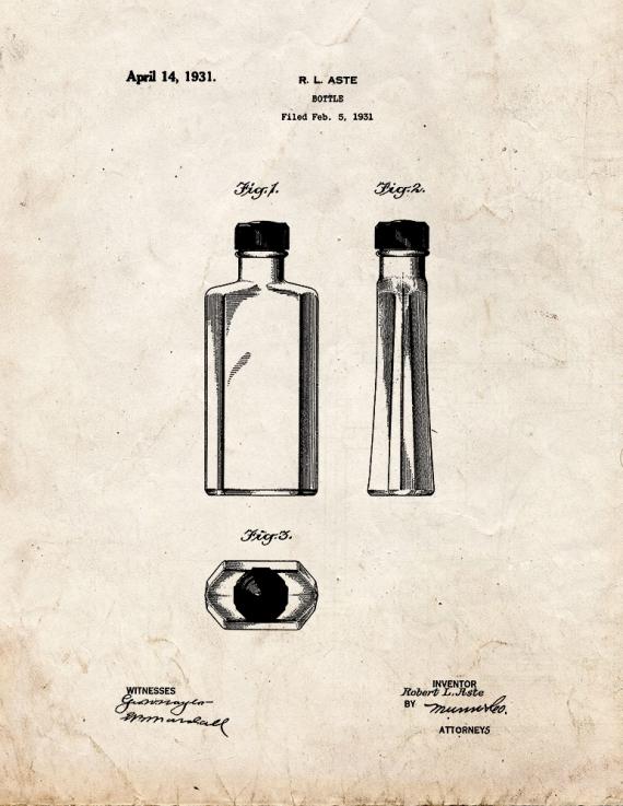 Bottle Patent Print