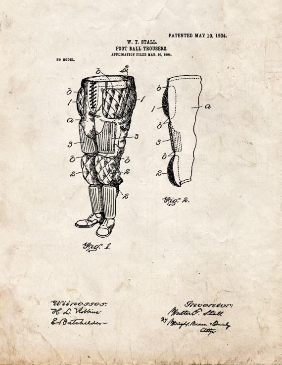 Football Trousers Patent Print