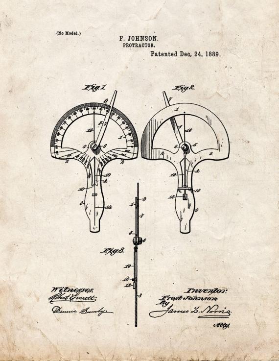 Protractor Patent Print
