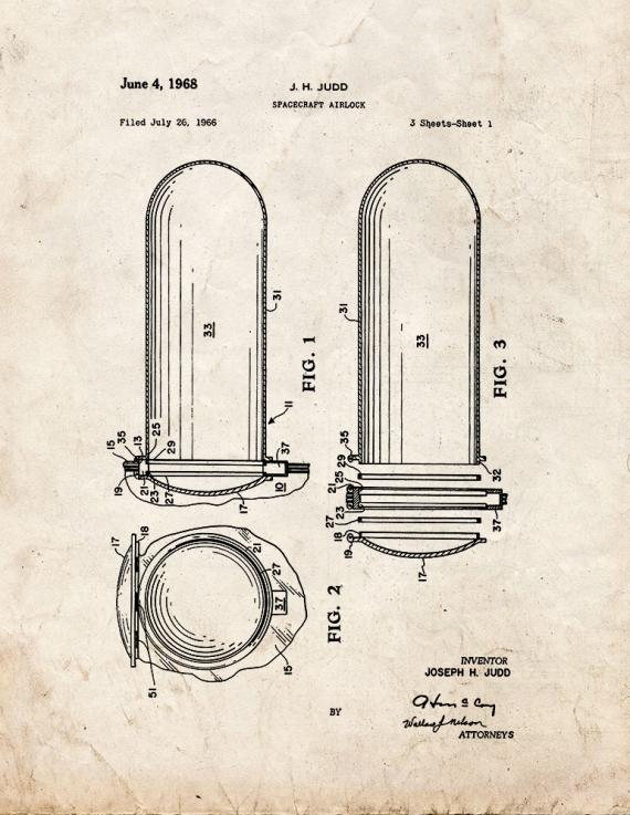 Spacecraft Airlock Patent Print