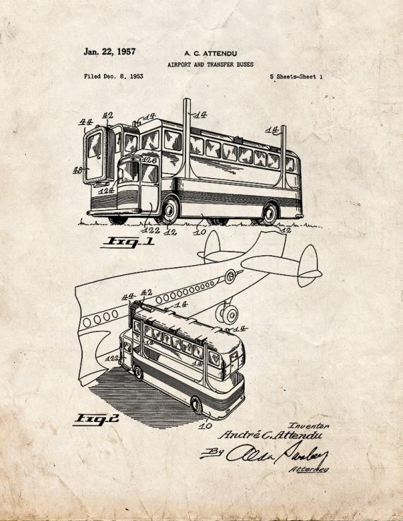 Airport and Transfer Buses Patent Print