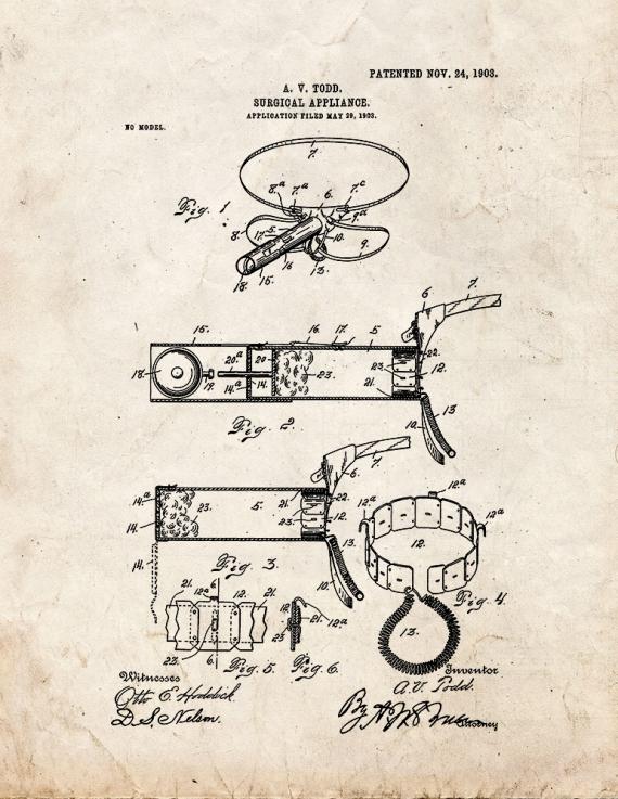 Surgical Appliance Patent Print