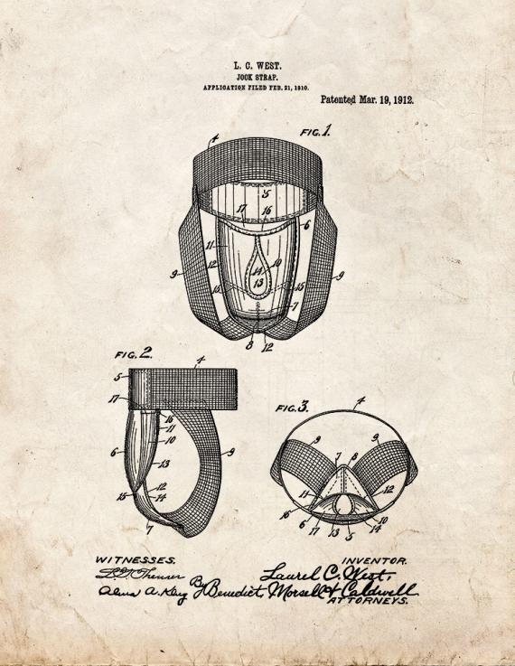 Jockstrap Patent Print