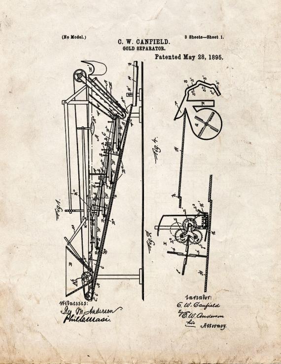 Gold Separator Patent Print