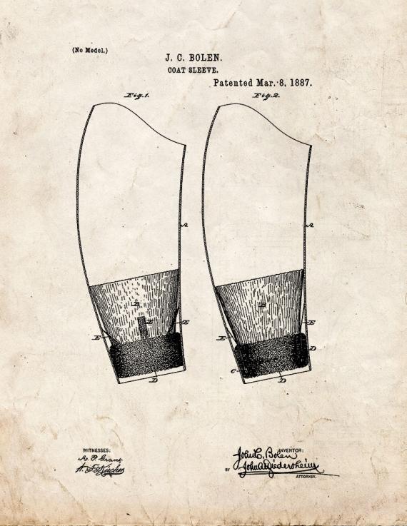 Coat Sleeve Patent Print