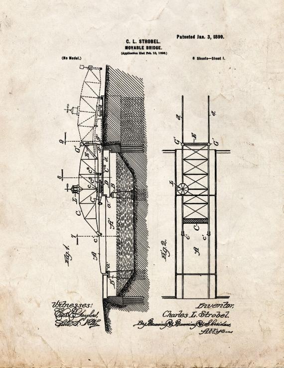 Movable Bridge Patent Print