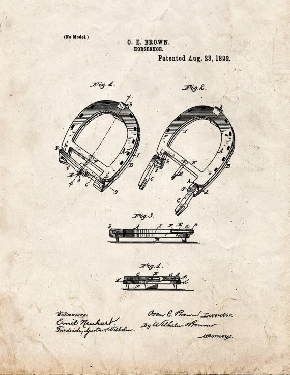 Horseshoe Patent Print