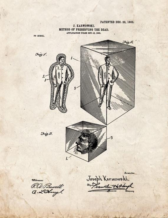 Method Of Preserving The Dead Patent Print