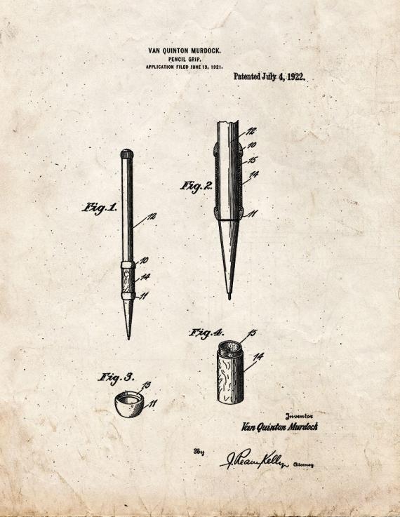 Pencil Grip Patent Print