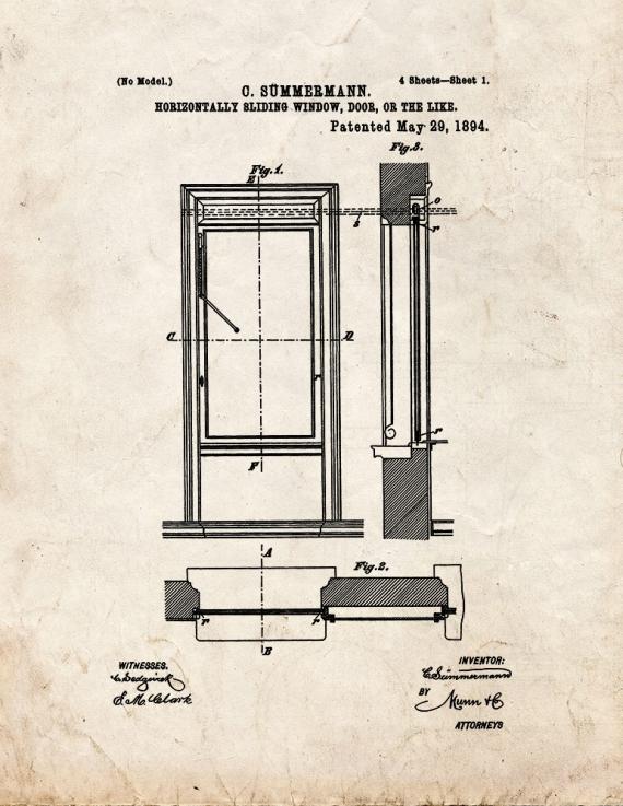 Window Patent Print