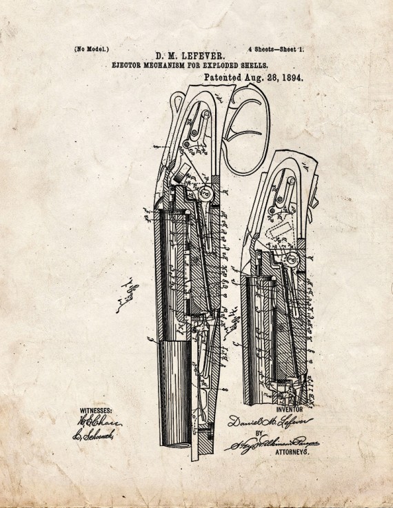 Ejector Mechanism For Exploded Shells Patent Print