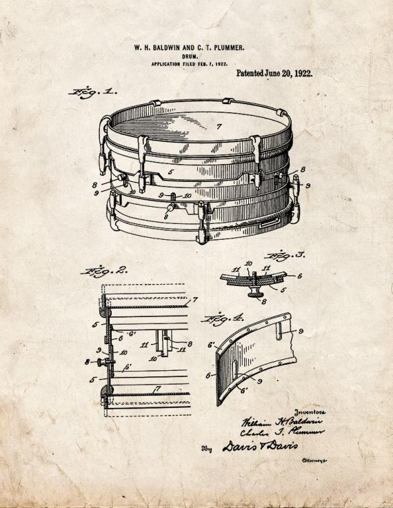 Drum Patent Print