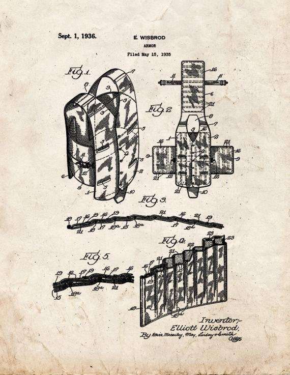 Body Armor Patent Print