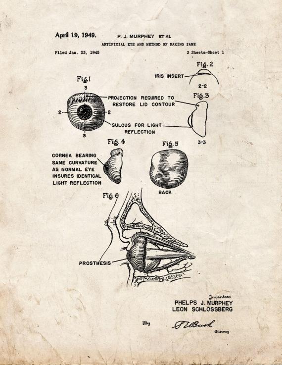 Artificial Eye Patent Print