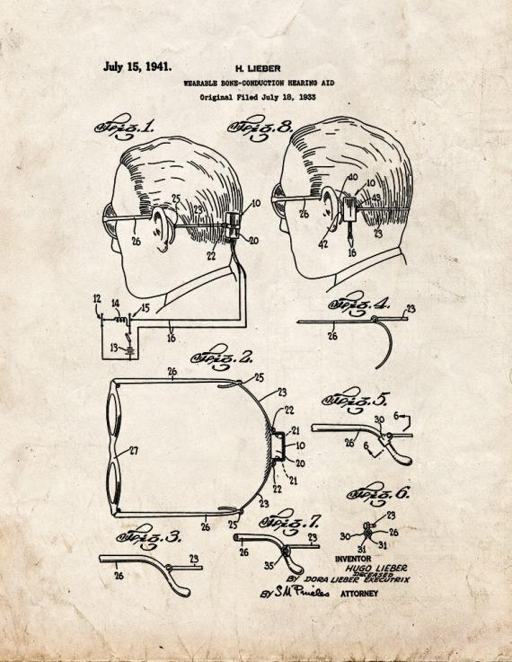Hearing Aid Patent Print