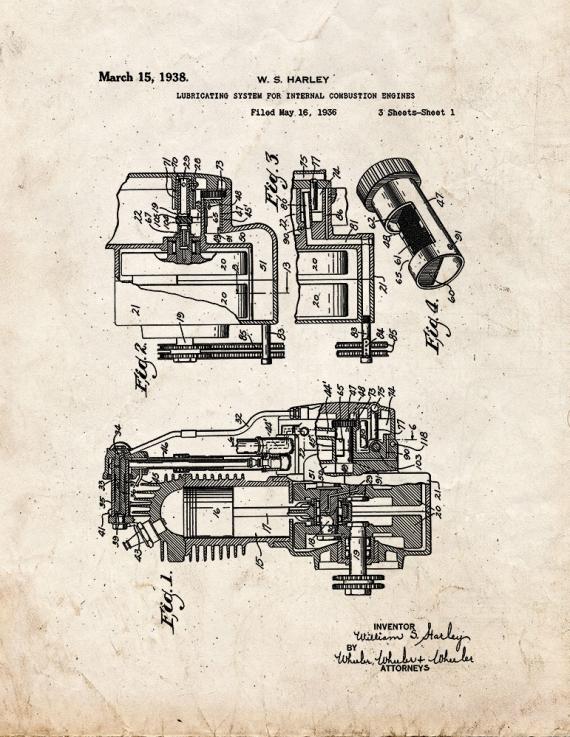 Lubricating System for Internal Combustion Engines Patent Print